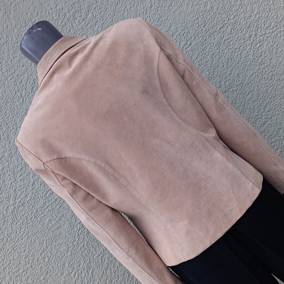 UNIFORM by JOHN PAUL RICHARD LADIES GENUINE SUEDE/LEATHER (3) BUTTON JACKET - Picture 15 of 17